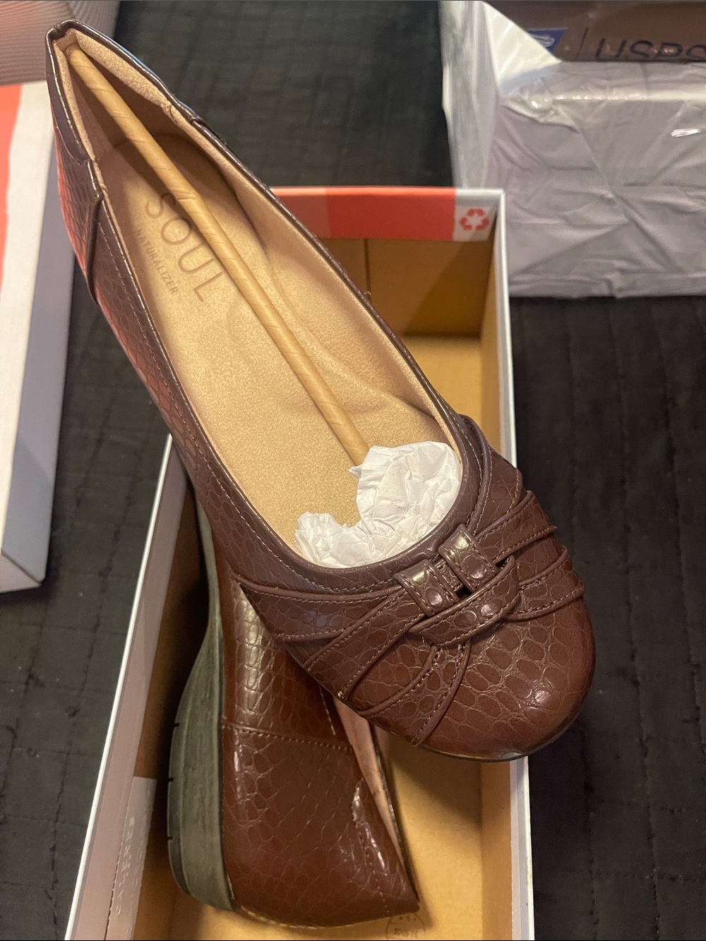 Soul naturalizer gift ballet dark brown flats new in box 8 m